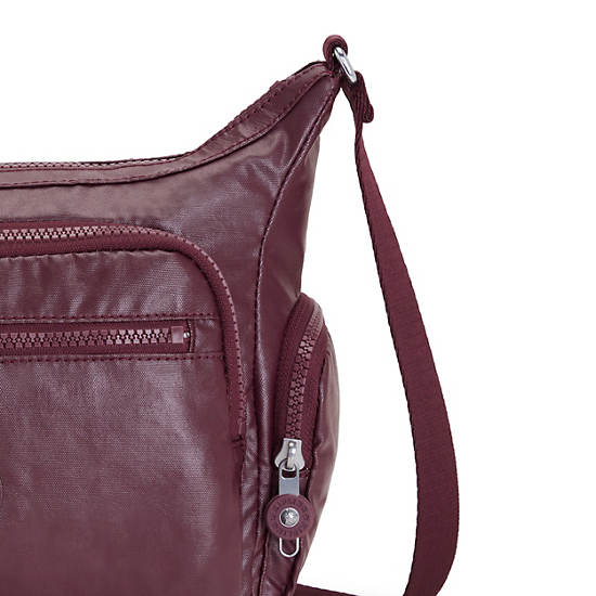 Sacs Crossbody Kipling Gabbie Small Metallic Bordeaux | FR 2071UZ